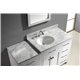 Caroline Parkway 57" Single Bathroom Vanity Cabinet Set in White
