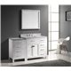 Caroline Parkway 57" Single Bathroom Vanity Cabinet Set in White