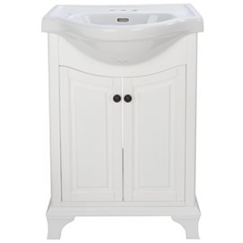 CORSICANA 26" EURO VANITY COMBO - White Finish