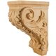 CORBB-24 Large Traditional Kitchen Hood Wood Acanthus Corbel