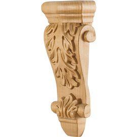 CORK-2 Low Profile Medium Acanthus Wood Corbel