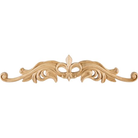 ONL-08-24 Hand Carved Fleur de Lis Onlay 