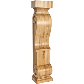 FCOR21 Scandinavian Romanesque Wood Fireplace Mantel Corbel