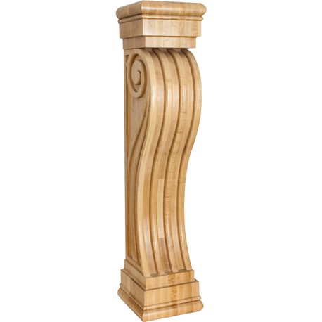 FCOR5 Fluted Wood Fireplace Mantel Corbel