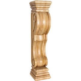FCORQ Rounded Traditional Wood Fireplace Mantel Corbel