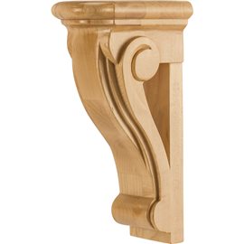 4" x 5" x 10" Open Scrolled Corbel Species Alder 