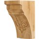 4" x 6" x 8" Corbel with recessed Fleur-de-Lis on front face