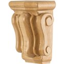 Mini Traditional Wood Corbel. 3" x 1-3/4" x 4-1/4". S 