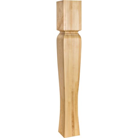 5" Square x 35-1/2" Island Post with Cove Ogee Groove and Ta