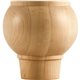 4" Round x 4" Tall Bun Foot with Bullnose Design and Tapere 