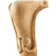 Carved Queen Anne Leg 3-1/2" x 3-1/2" x 5" Species: Rubberwo