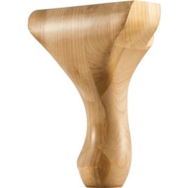 6" Center Queen Anne Leg 4-1/4" x 2-5/8" x 6" Species: Rubbe