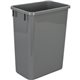 35-Quart Plastic Waste Container Gray. 9-7/16" x 14-1/2" x