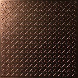 Diamond Plate 24" x 24" Bronze Ceiling Tiles
