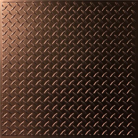 "Diamond Plate 24"" x 24"" Bronze Ceiling Tiles"