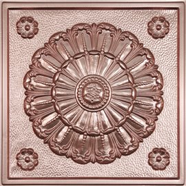 Medallion 24" x 24" Copper Ceiling Tiles