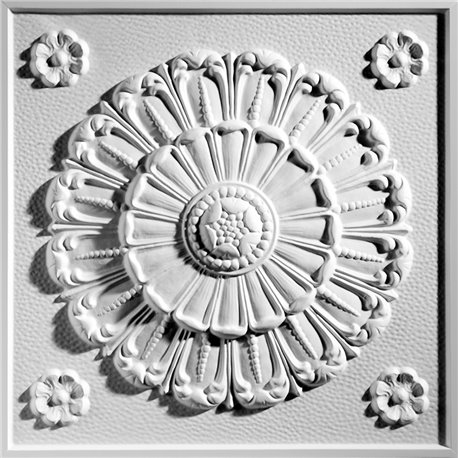 "Medallion 24"" x 24"" White Ceiling Tiles"