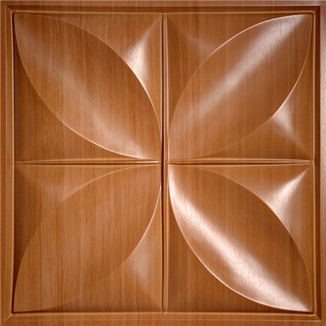 "Petal 24"" x 24"" Caramel Wood Ceiling Tiles"