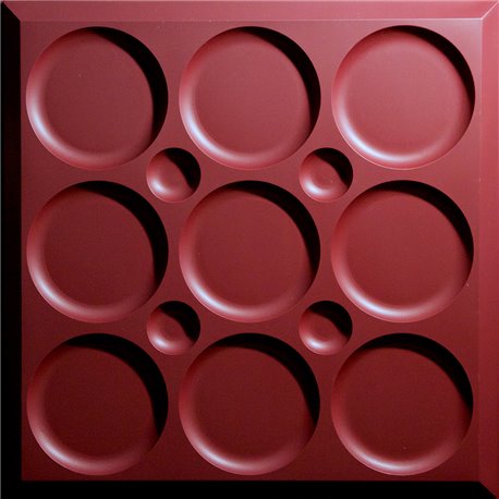 "Roman Circle 24"" x 24"" Merlot Ceiling Tiles"