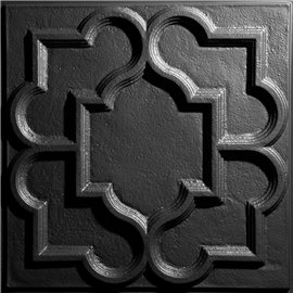 Victorian 24" x 24" Black Ceiling Tiles