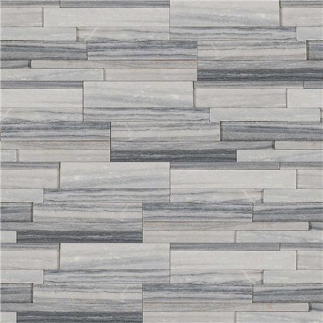 Alaska Gray 3D Honed Ledger Panel 6x24