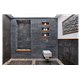 Montauk Black Slate 12x12 Tile Gauged