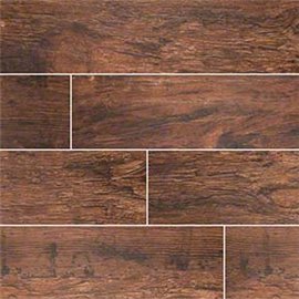 Redwood Mahogany Brown Porcelain Matte 6X24