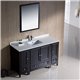 Fresca Oxford 54" Espresso Traditional Bathroom Vanity w/ 2 Side Cabinets