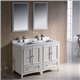 Fresca Oxford 48" Antique White Traditional Double Sink Bathroom Vanity