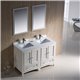 Fresca Oxford 48" Antique White Traditional Double Sink Bathroom Vanity