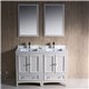 Fresca Oxford 48" Antique White Traditional Double Sink Bathroom Vanity