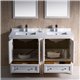 Fresca Oxford 48" Antique White Traditional Double Sink Bathroom Vanity