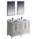 Fresca Oxford 48" Antique White Traditional Double Sink Bathroom Vanity