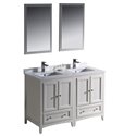 Fresca Oxford 48" Antique White Traditional Double Sink Bathroom Vanity