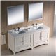 Fresca Oxford 72" Antique White Traditional Double Sink Bathroom Vanity