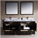 Fresca Oxford 72" Espresso Traditional Double Sink Bathroom Vanity