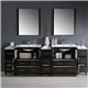 Fresca Torino 96" Espresso Modern Double Sink Bathroom Vanity w/Integrated Sinks