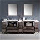 Fresca Torino 96" Gray Oak Modern Double Sink Bathroom Vanity w/Integrated Sinks