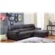 Mason Bonded Leather 2-Pieces Sectional Sofa in Brown