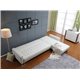 Marsden Tufted Bi-Cast Leather 2-Pieces Sectional Sofa Bed in White