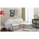 Georgetown Bi-Cast Leather 2-Pieces Sectional Sofa Bed with Storage in White