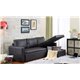 Georgetown Bi-Cast Leather 2-Pieces Sectional Sofa Bed with Storage in Brown