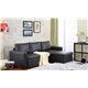 Georgetown Bi-Cast Leather 2-Pieces Sectional Sofa Bed with Storage in Brown