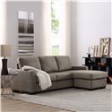 Colton Linen 2-Pieces Sectional Sofa in Tan
