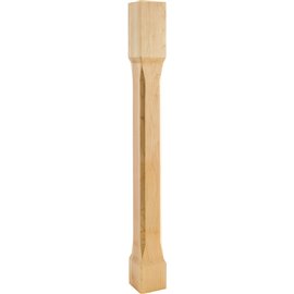 3-1/2" Square x 35-1/2" Post with 1/4" Recess and Chamfer Ed