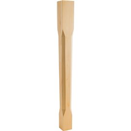 3-1/2" Square x 35-1/2" Tapered Post with Chamfer Edges 