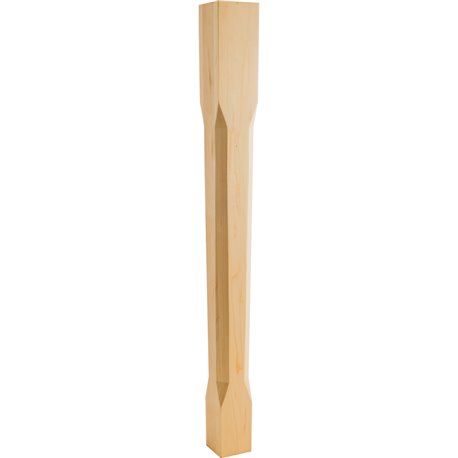 3-1/2" Square x 35-1/2" Tapered Post with Chamfer Edges 