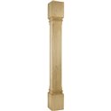 5" Square x 42" Fluted Corner Modern Wood Post 