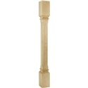 3-1/2" Square x 35-1/2" Fluted Corner Modern Wood Post 