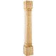 6" Square x 42" Modern Wood Post Species: White Birch 